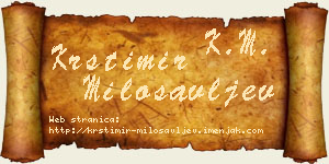 Krstimir Milosavljev vizit kartica